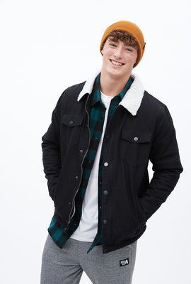 Blouson North Western en coutil doublé de Sherpa