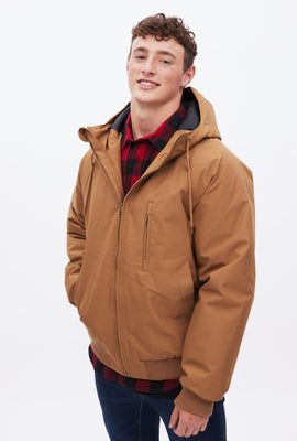 Blouson aviateur North Western zippé à capuchon avec manche raglan