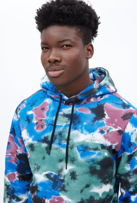 North Western Tie Dye Box Logo Graphic Pullover Hoodie