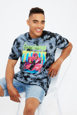 T-shirt noué-teint à imprimé Chair de poule