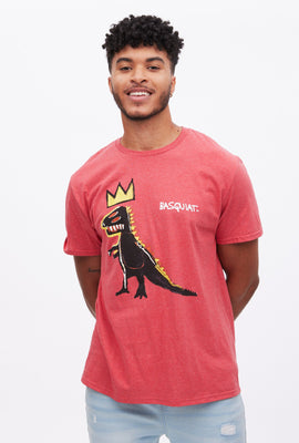T-shirt à imprimé graphique Basquiat Dinosaur