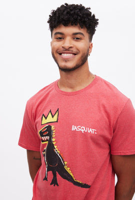T-shirt à imprimé graphique Basquiat Dinosaur