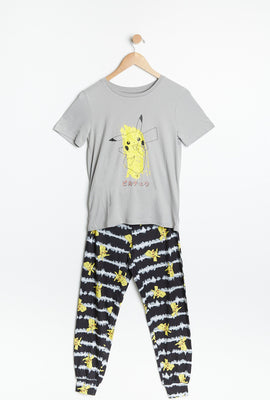 Ensemble-pyjama deux pièces super doux AÉRO pour garçons à imprimé noué-teint Pokémon