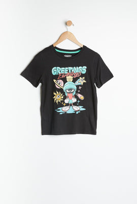 Ensemble-pyjama deux pièces super doux AÉRO pour garçons à imprimé Looney Tunes Marvin the Martian