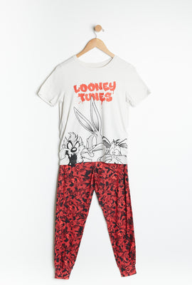 Ensemble-pyjama deux pièces super doux AÉRO pour garçons à imprimé Looney Tunes Bugs Bunny