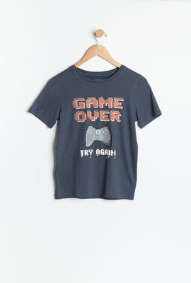 Ensemble-pyjama deux pièces super doux AÉRO pour garçons à imprimé Game Over