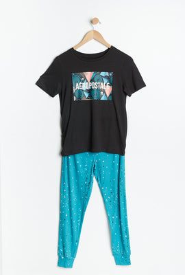 Ensemble-pyjama deux pièces super doux AÉRO pour garçons à imprimé Aéropostale