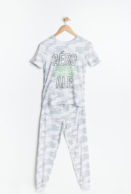 Ensemble-pyjama deux pièces super doux AÉRO pour garçons à imprimé camouflage Aéropostale