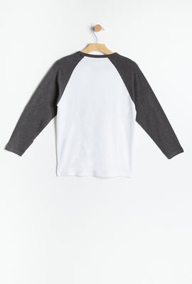 T-shirt à manches longues raglan et imprimé camouflage Aéropostale AÉRO pour garçons
