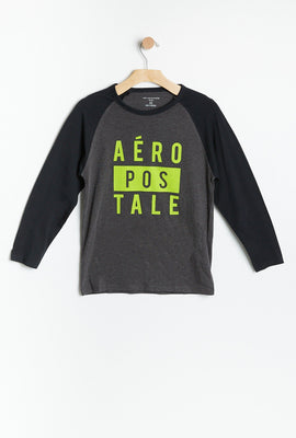 T-shirt à manches longues raglan et imprimé  Aéropostale AÉRO pour garçons