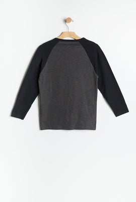 T-shirt à manches longues raglan et imprimé  Aéropostale AÉRO pour garçons