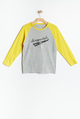T-shirt à manches longues raglan et imprimé  Aéropostale AÉRO pour garçons