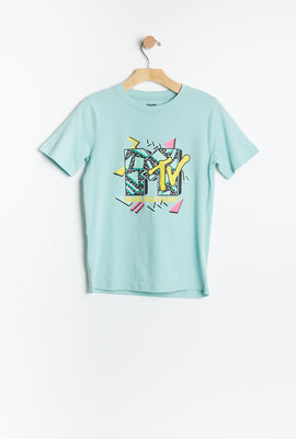 T-shirt AERO à imprimé graphique logo MTV rétro pour garçon