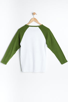 T-shirt AERO manche raglan à imprimé graphique Le Grincheux pour garçon