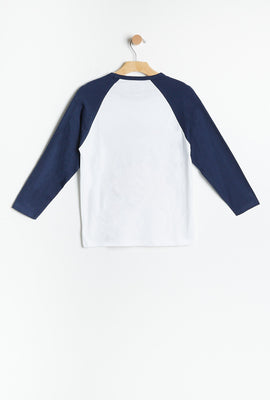 T-shirt à manches longues à imprimé Looney Tunes Taz Busted AÉRO pour garçons