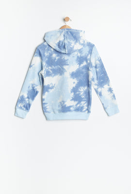 Haut à capuchon à enfiler molletonné AERO teint noué à imprimé graphique Original Brand pour fille