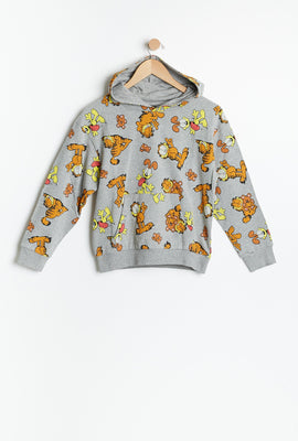 Haut à capuchon à enfiler AERO à imprimé graphique Garfield pour fille