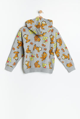Haut à capuchon à enfiler AERO à imprimé graphique Garfield pour fille