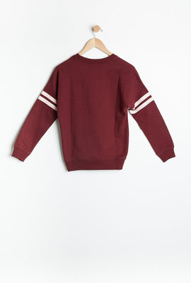 AERO Girls Queen Graphic Oversize Crew Neck Pullover Sweatshirt