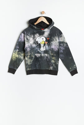 AERO Girls Tie Dye Snoopy Graphic Pullover Hoodie