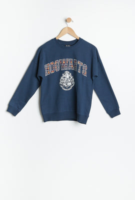 Chandail à enfiler ras du cou AERO surdimensionné à imprimé graphique Harry Potter Poudlard pour fille