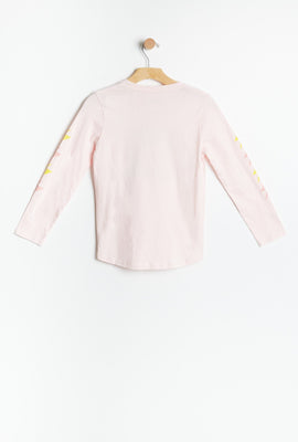 T-shirt à manches longues à imprimé Pokémon Pikachu AÉRO pour filles