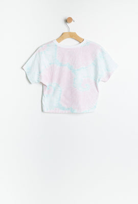 T-shirt coupe court carré AERO manche chauve-souris teint noué à imprimé graphique Harry Potter pour fille