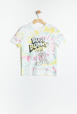 T-shirt long AERO super doux teint noué à imprimé graphique Bugs Bunny pour fille