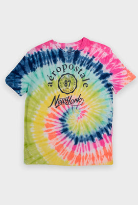 T-shirt Aéropostale noué-teint à imprimé Aéropostale New York 87 pour fille
