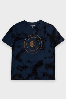 T-shirt Aéropostale noué-teint à imprimé Lune et nuit pour fille