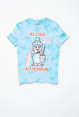 T-shirt Aéropostale noué-teint à imprimé Slush A-Licious pour fille