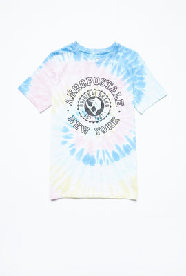 T-shirt Aéropostale noué-teint avec tourbillon à imprimé Aéropostale New York pour garçon