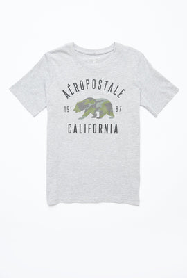 T-shirt Aéropostale à imprimé Ours Aéropostale California avec motif camouflage pour garçon
