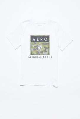 T-shirt Aéroposatale à imprimé Aero 87 avec motif camouflage pour garçon
