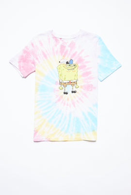 T-shirt Aéropostale noué-teint à imprimé Bob l'Éponge pour garçon