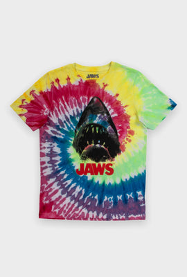 T-shirt Aéropostale noué-teint à imprimé Jaws pour garçon