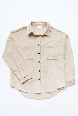 Surchemise AERO en velours côtelé boutonné pour fille