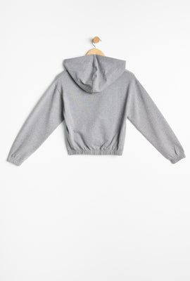 Haut à capuchon a enfiler AERO à imprimer graphique crête Aéropostale since 1987 noué à l'avant pour fille