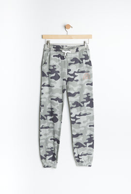 Jogger coupe garçonne camouflage graphique Aéropostale pour fille