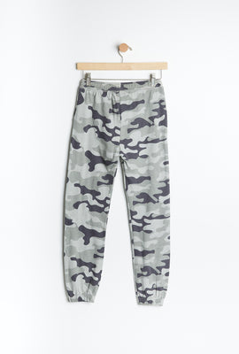Jogger coupe garçonne camouflage graphique Aéropostale pour fille