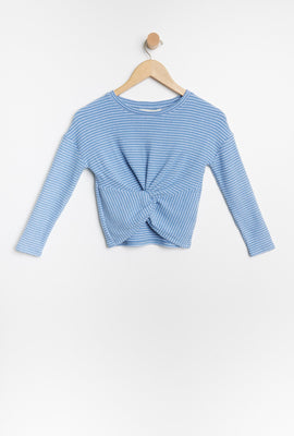 Haut AERO super doux torsadé à la taille avec longues manches pour fille