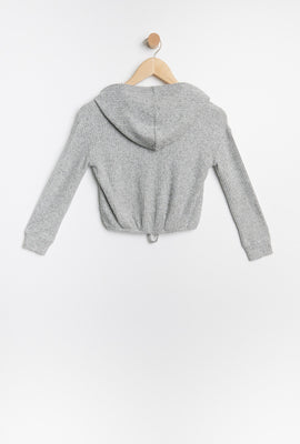 Haut à capuchon à enfiler AERO super doux cintré à l'avant pour fille