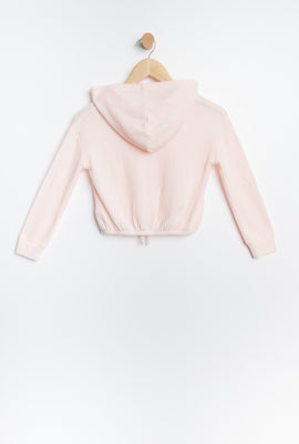 Haut à capuchon à enfiler AERO super doux cintré à l'avant pour fille