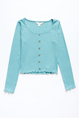 T-shirt AERO Super Doux coupe court manche longue pour fille