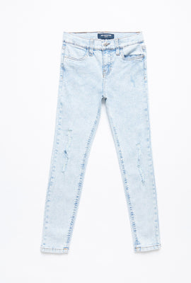 Jean Étroit Taille Mi-Haute Déchiré Aéropostale pour Fille