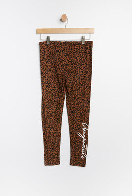 Legging AERO super doux à imprimé graphique sur la jambe pour fille