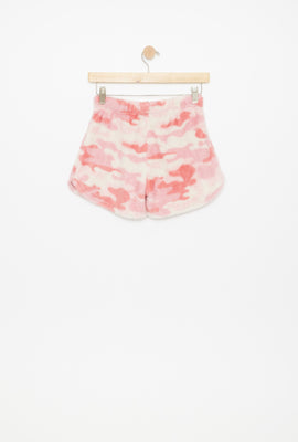 Short en Sherpa pyjama AERO motif camouflage brodé pour fille