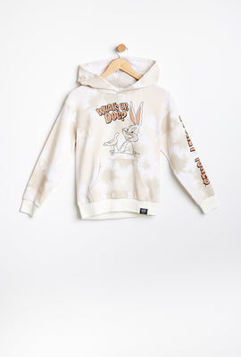 AERO Girls Tie Dye Bugs Bunny What's Up Doc Looney Tunes Graphic Pullover Hoodie