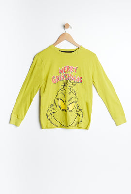 Ensemble pyjama 2 pièces AERO à imprimer graphique Le Grincheux Merry Grinchmas pour enfant