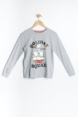 Ensemble pyjama 2 pièces AERO à imprimer graphique Peanuts Holiday Squad pour enfant